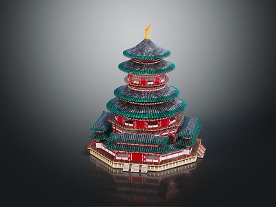 Chinese Temple model