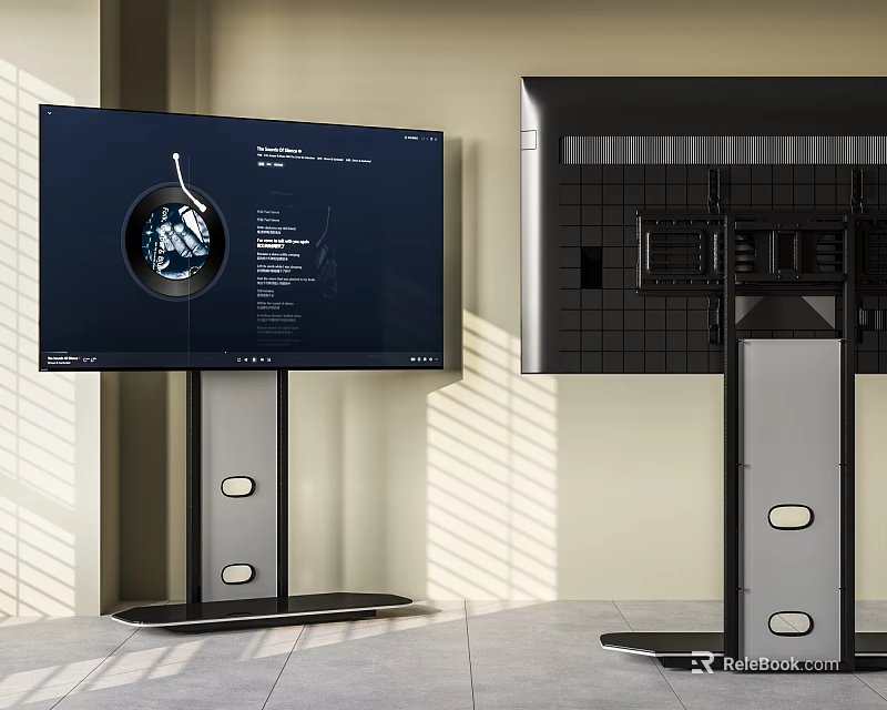 Modern TV With Sleek Display And Stable Stand For Home Entertainment Setup 3d model