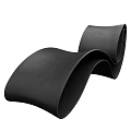 Modern Black Lounge Chair With Curved Streamlined Design And Ergonomic Structure