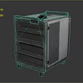Mobile Steel Tool Cabinet With Multiple Drawers And Rolling Wheels For Tools 3d model