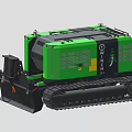 Green Wirtgen Tracked Construction Machine With Heavy Duty Tracks And Structure 3d model
