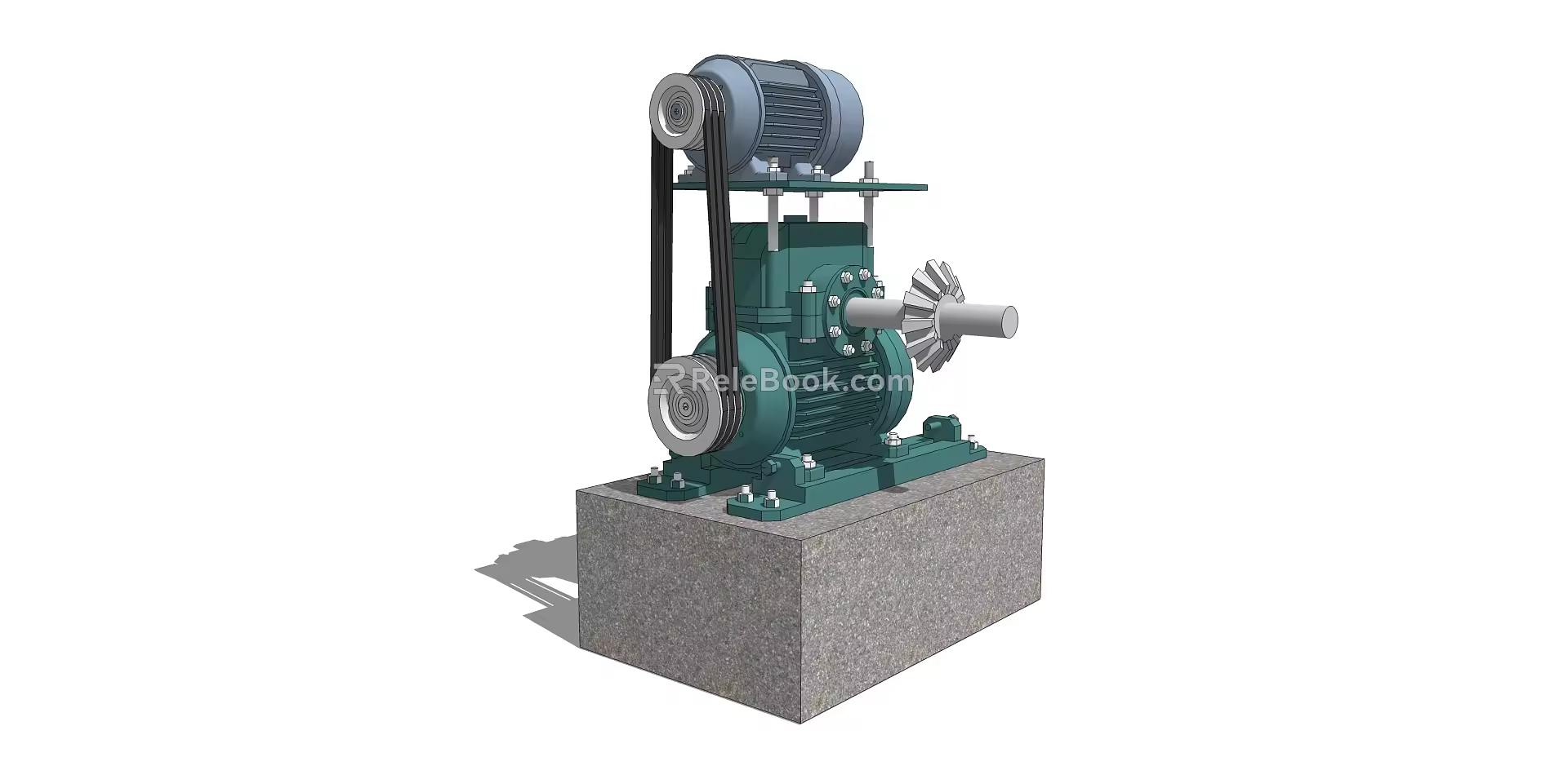 modern speed reducer transmission gear reducer 3d model