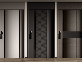 Modern security door entry door security door 3d model