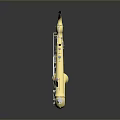 Golden Saxophone Musical Instrument With Shiny Surface And Modern Design