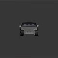 Futuristic 3D Car Model Featuring Transparent Design Sleek Lines Silver Rims And Reflective Surface