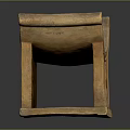 Traditional Wooden Stool With Intricate Carved Patterns And Open Shelf Design