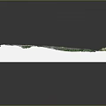 3D Natural Landscape Model With Rolling Mountains and Green Vegetation Areas