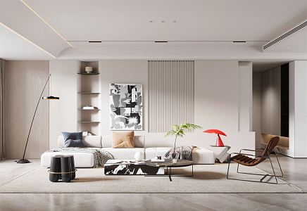 modern living room 3d model