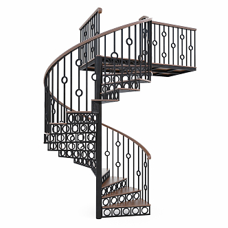 modern revolving staircase 3d model