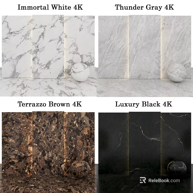 Different Styles Of Flooring Materials For Interiors 3d model 