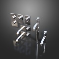 Stainless steel faucet 3d model