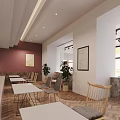 Modern Restaurant Tea Restaurant 3d model