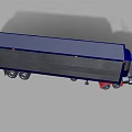 Optimus Prime Game Movie Character In Truck Form With Blue Logo And Semi Trailer