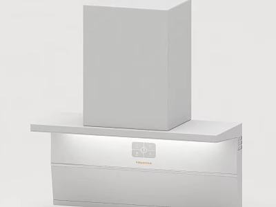 Franke White Range Hood Kitchen Appliance With Modern Design And Control Panel 3d model