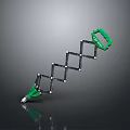Green Telescopic Hardware Tool With Adjustable Length And Portable Design 3d model
