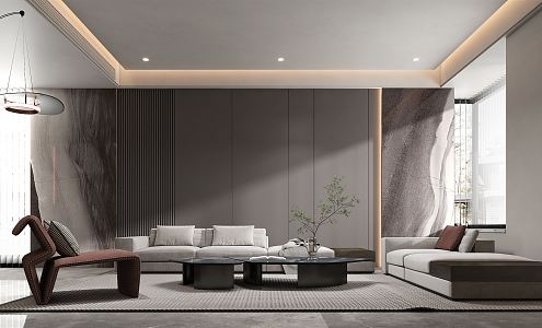 modern living room 3d model