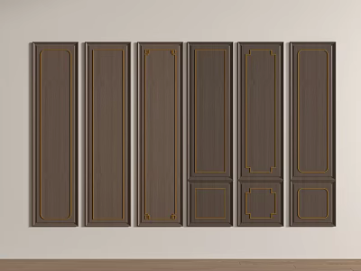 New Chinese Style Wall Panel 3d model