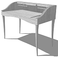 Minimalist Wooden Desk with Single Drawer and Slim Tapered Legs for Home Study