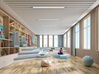 Modern Library 3d model