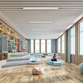 Modern Library 3d model