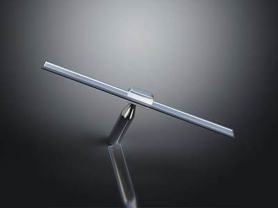 Automotive Metal Rod Component with Square Connector for Vehicle Parts 3d model