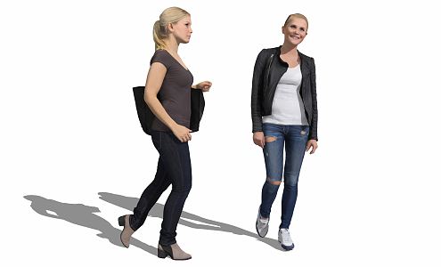 modern double woman 3d model