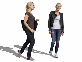 modern double woman 3d model