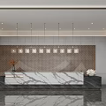 New Chinese Front Desk 3d model