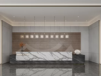 New Chinese Front Desk 3d model
