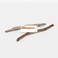 Natural Curved Wooden Sticks In Different Colors On White Background