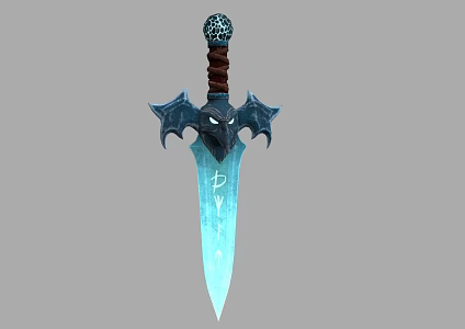 Magic Frost Dagger Weapon Dagger Knife Sword Game Equipment 3d model