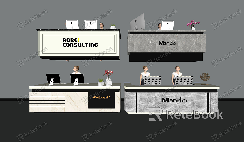 Modern Reception Desk Reception Desk Combination model