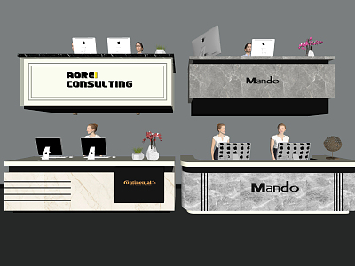 Modern Reception Desk Reception Desk Combination model