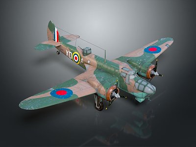 Modern Fighter Bomber World War II Aircraft Fighter 3d model