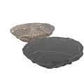 Natural Stone Coffee Table With Irregular Shape And Black Brown Marble Texture 3d model