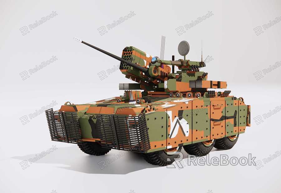 Modern armored car six-wheeled armored car model