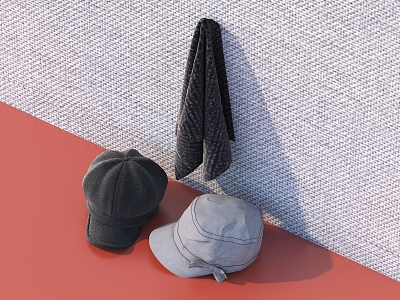 Modern hat towel hat daily necessities 3d model