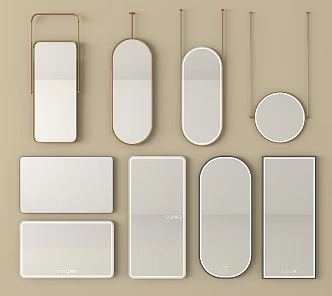 Modern Mirror Floor Mirror Makeup Mirror Full-length Mirror Bathroom Mirror 3d model