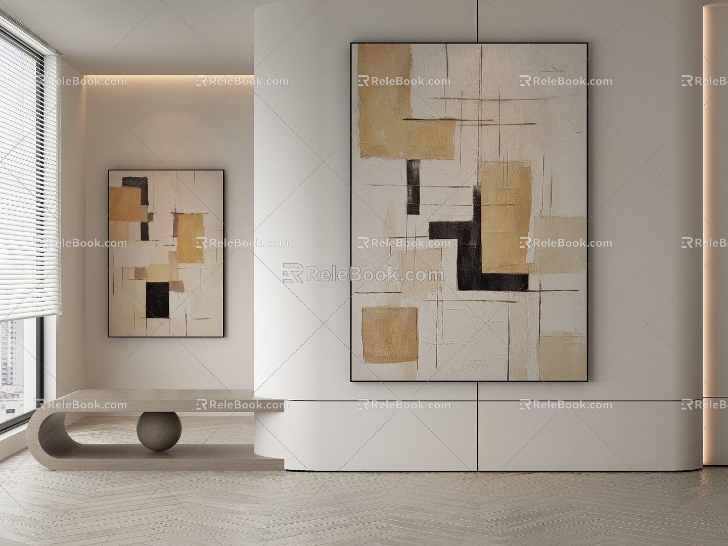 modern decorative painting 3d model