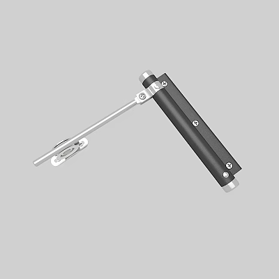 Industrial Mechanical Component With Black Handle And Silver Rod Assembly 3d model