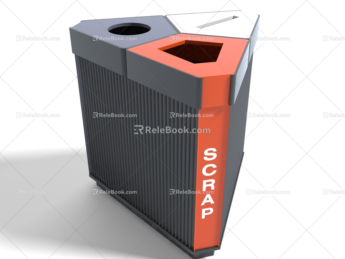 Modern style dustbin dustbin public facilities highway facilities recycling bin 3d model