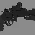 Guns Revolver Assault Rifle Submachine Gun Sniper 3d model