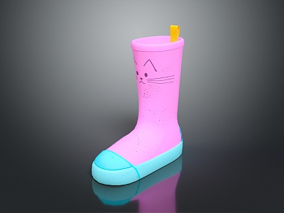 Rain boots rubber shoes rain boots rubber boots slippers sandals beach shoes bubble shoes hole shoes realistic model 3d model