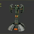 laser tower turret turntable sci-fi tower defense game tower defense sci-fi turret game turret game turret 3d model