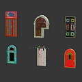 Various Decorative Doors In Different Styles And Colors For Home Decor