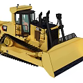 CAT Yellow Bulldozer With Heavy Duty Tracks Operator Cab And Front Blade