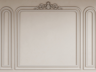 European-style line plaster line wall panel 3d model