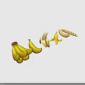 Fresh Bananas in Various Stages of Peeled and Unpeeled Arranged on Dark Background