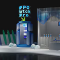 OPPO Watch Pro Exhibition Booth With Blue Lighting And Iceberg Decorations