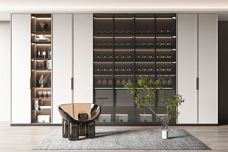 Modern Wine Cabinet 3d model